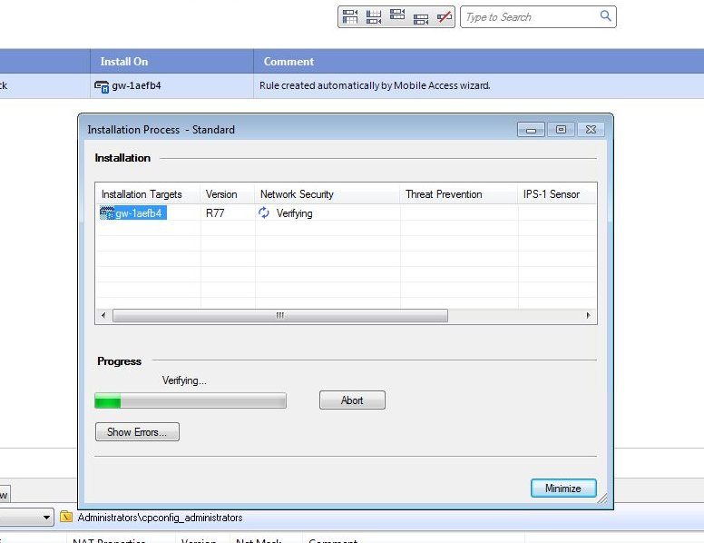 set checkpoint gateway for two-factor auth