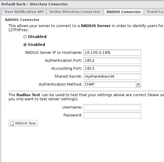 two-factor authentication for Untangle L2TP VPn